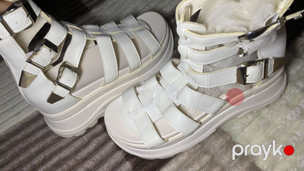 3 fərqli ayaqqabı modeli, hər biri 5 azn. Ağ 38, qara 37, bənövşəyi — Sandal, Sumqayıt (2)