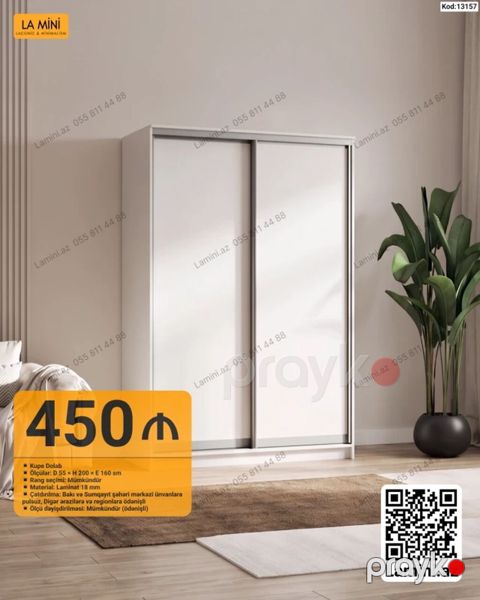 Kupe Dolab - Model: LA Mını (Kod: 13157) - Növ: Sürgülü qapılı kupe — Bakı