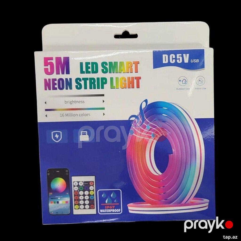 Led işıq 5 metr LED İşıq 5 Metr – Rəngarəng və Enerji Təhlükəsiz — LED işıqlandırma, Bakı (2)