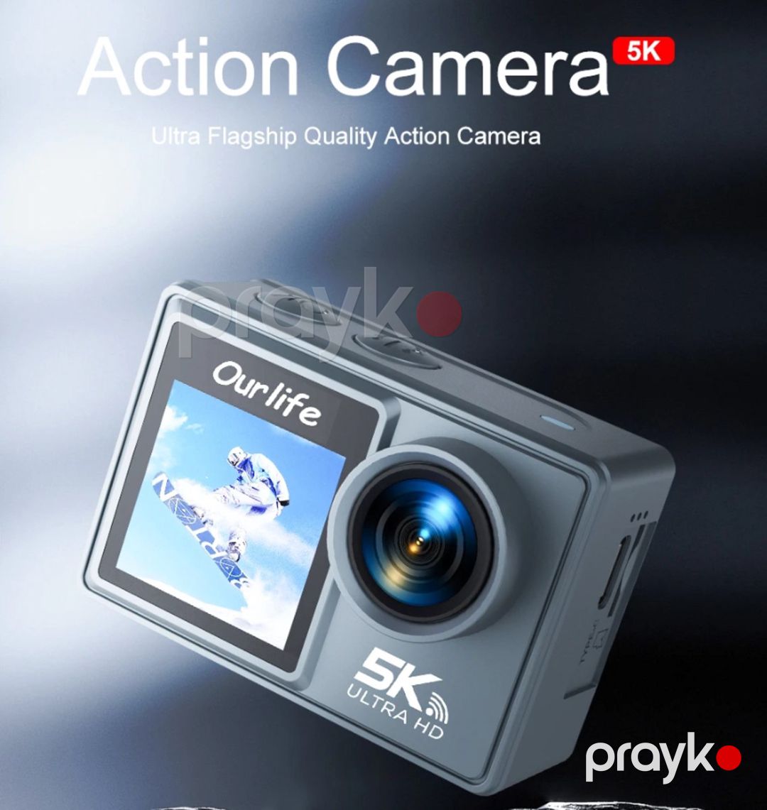 Action kamera 5K Ultra HD Wifi Touchscreen — Səs texnikası, Bakı (8)