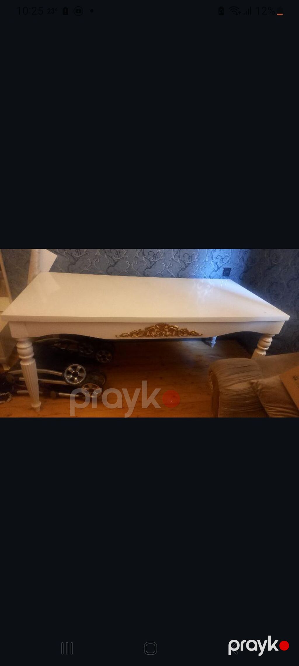 Qonaq otağı üçün, İşlənmiş, Dördbucaq masa, 6 stul — Masalar və stullar, Xırdalan (3)