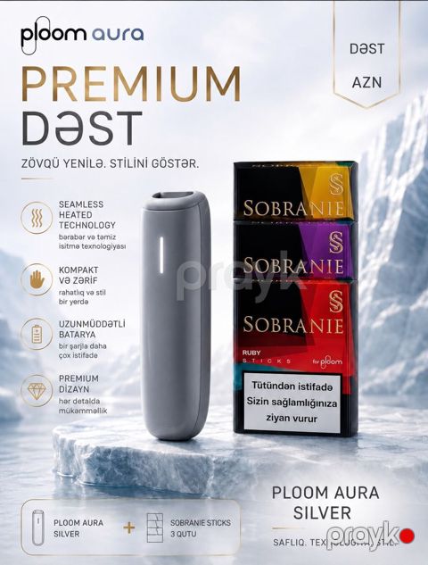 Ploom tutun qızdırıcı yeni təzədir pakofka 3 packa stick ile birlikte — Bakı