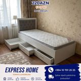 Yeni, Təknəfərlik çarpayı, Bazalı, Matras ilə, Siyirməsiz, Azərbaycan — Express Home