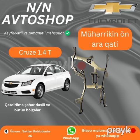 Chevrolet Cruze 1.4T mühərrikin ön araqatı — Bakı