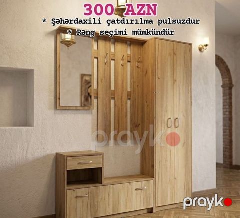 Dəhliz üçün çoxfunksiyalı dəst – asılqan, şkaf, güzgü və — Bakı