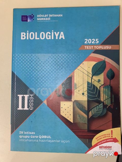 Məhsul: “Biologiya – 2025 Test Toplusu”, II hissə Nəşriyyat: Dövlət — Bakı