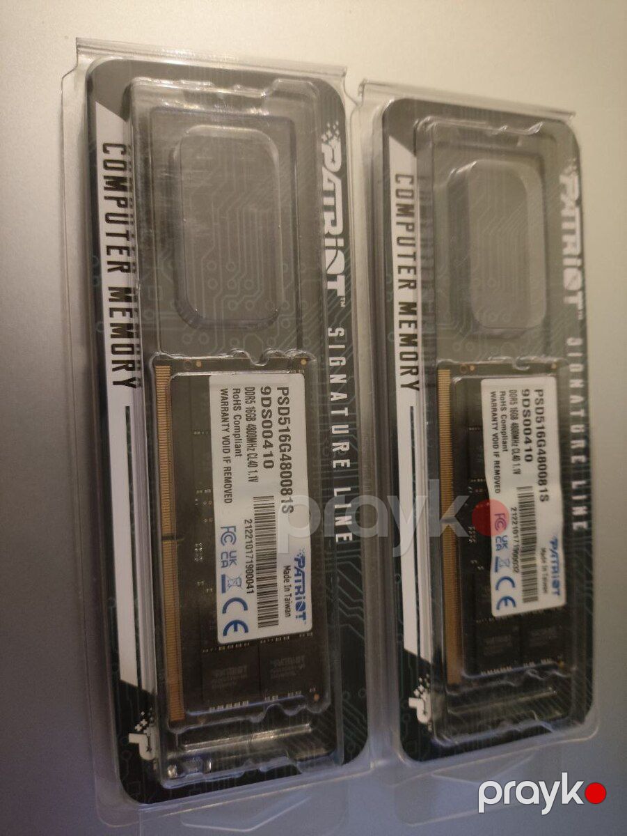Operativ yaddaş Patriot 32GB DDR5 Sodımm 4800MHz — Kompüterlər və noutbuklar, Bakı (2)