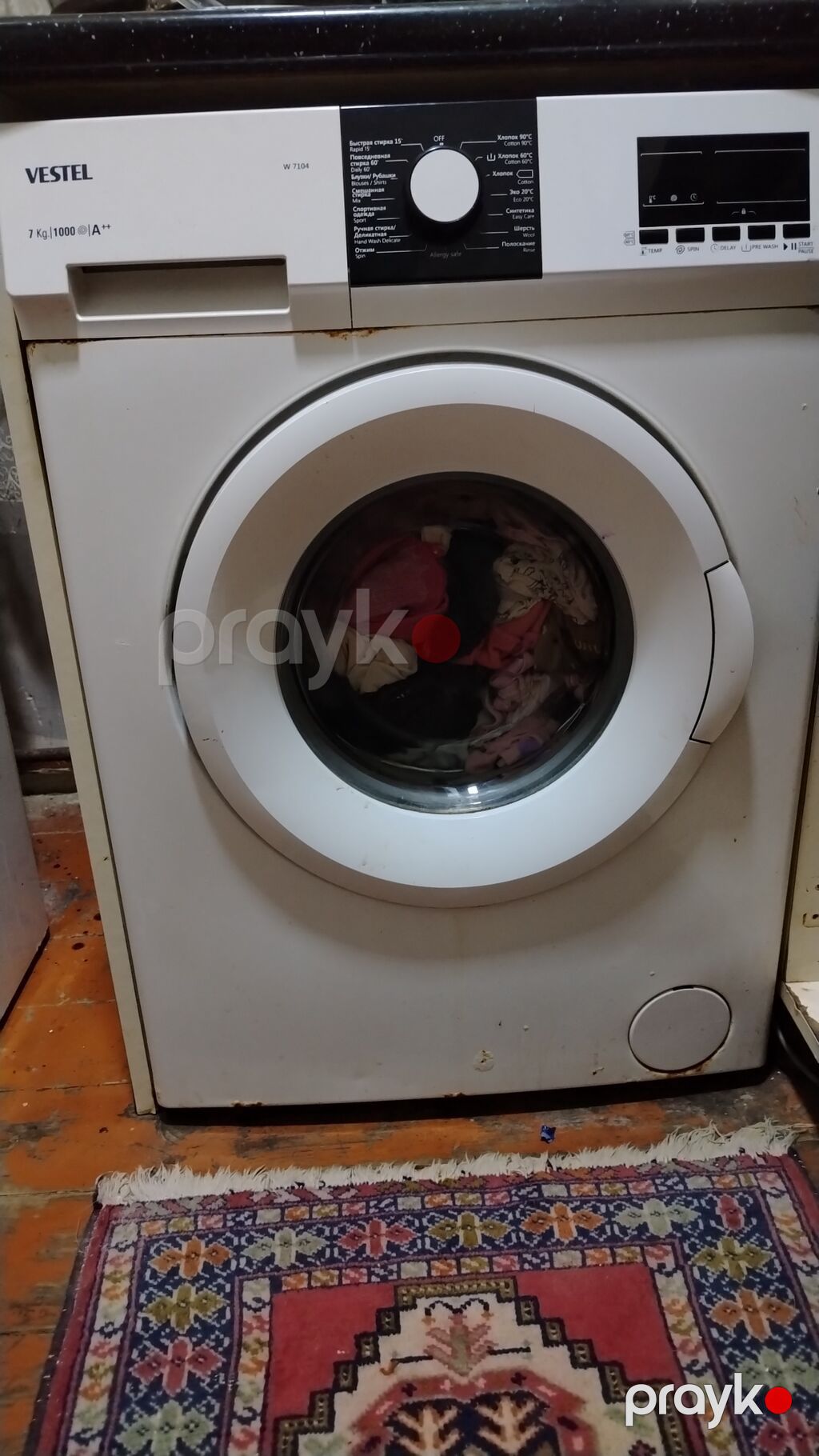 Vestel W7104 paltaryuyan maşın - Yükləmə: 7 kq - Sıxma sürəti: 1000 — Çamaşır maşınları, Bakı (2)