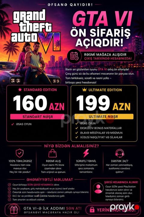 GTA 6 ön sifarişi — Bakı