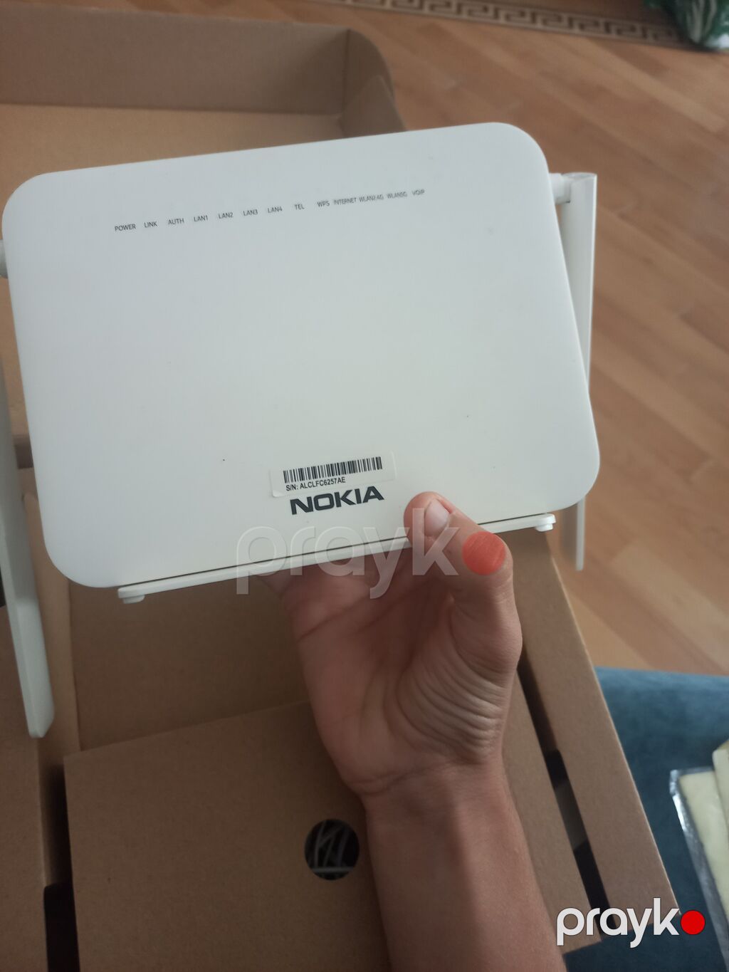 Nokia G-1425G-AE Wi‑Fi router - İki antenli güclü Wi‑Fi yayımı - Arxa — Şəbəkə və server avadanlığı, Bakı (2)