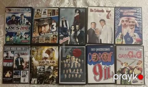 DVD diskləri və PC oyunlarının qarışıq kolleksiyası Məzmun: - Bu — Bakı