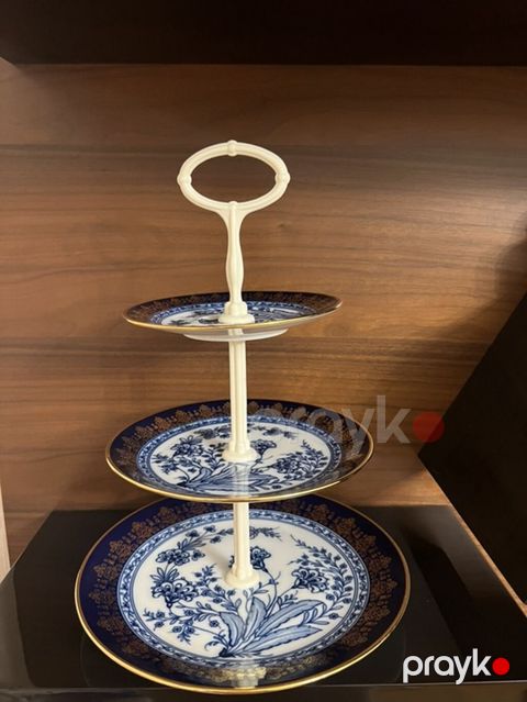 Tort və şiriniyyat qabı, rəng - Göy, Farfor — Bakı