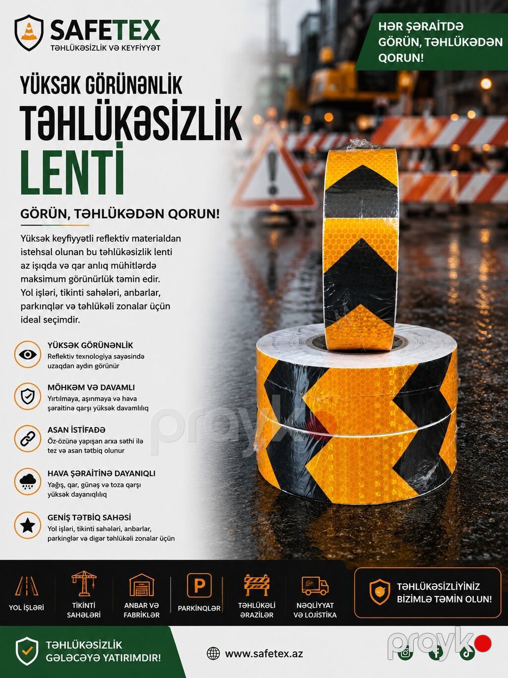 Safe TEX yol və parklanma təhlükəsizliyi məhsulları 1) No Parking — Avtoşoför dəstləri, Bakı (7)