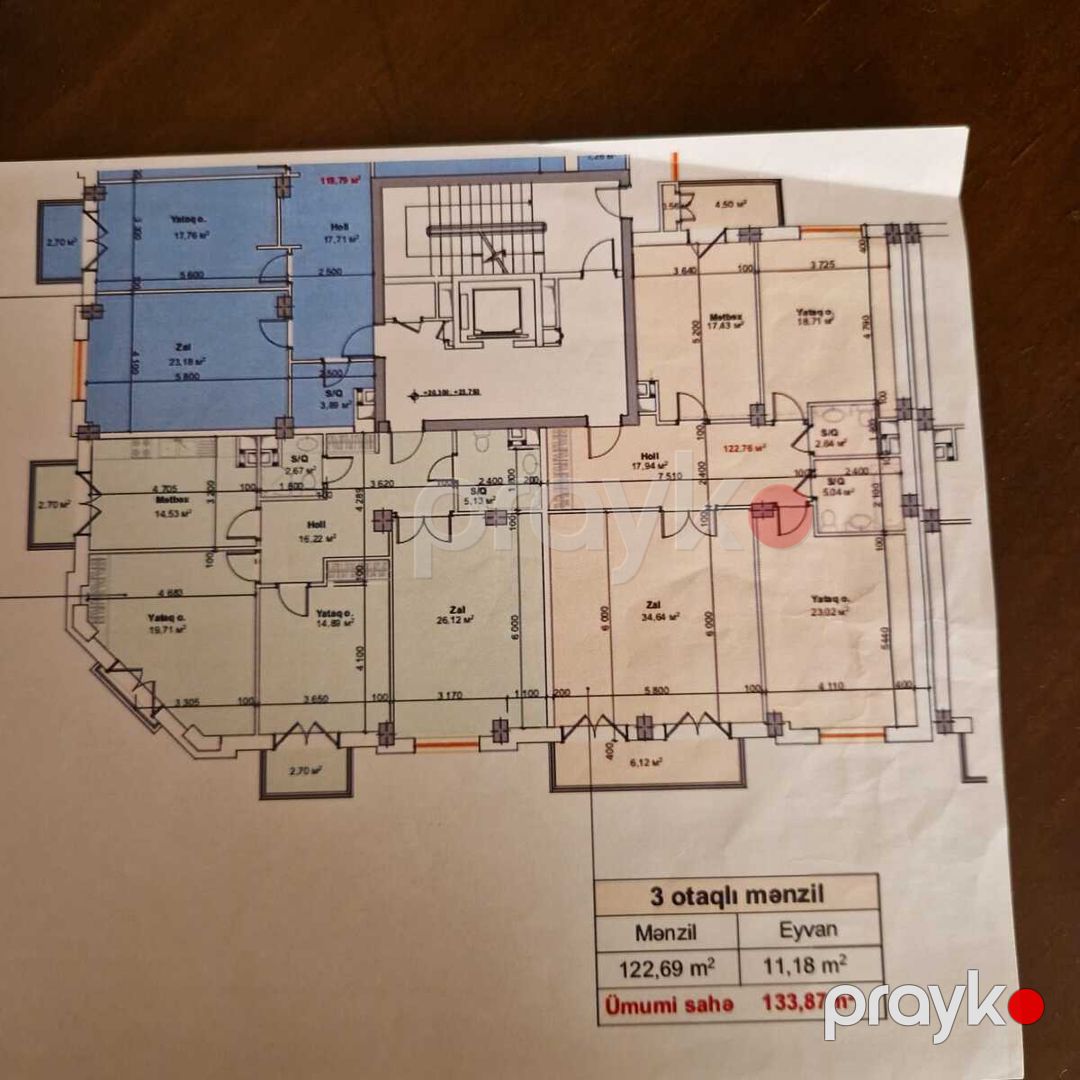 Satılır 3 otaqlı yeni tikili 146.4 m² — Mənzil, Bakı (8)