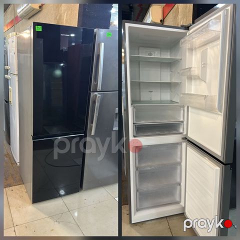 Hoffmans iki qapılı soyuducu - Rəng: qara (parlaq ön panel) - Qapı — Digah