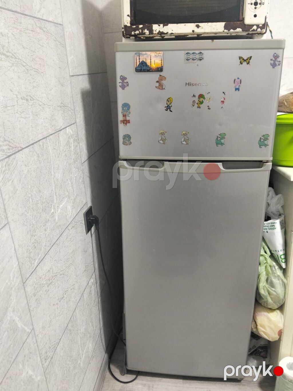 İşlənmiş 2 qapılı Hisense Soyuducu Satılır, rəng - Gümüşü — Soyuducular, Masazır (2)