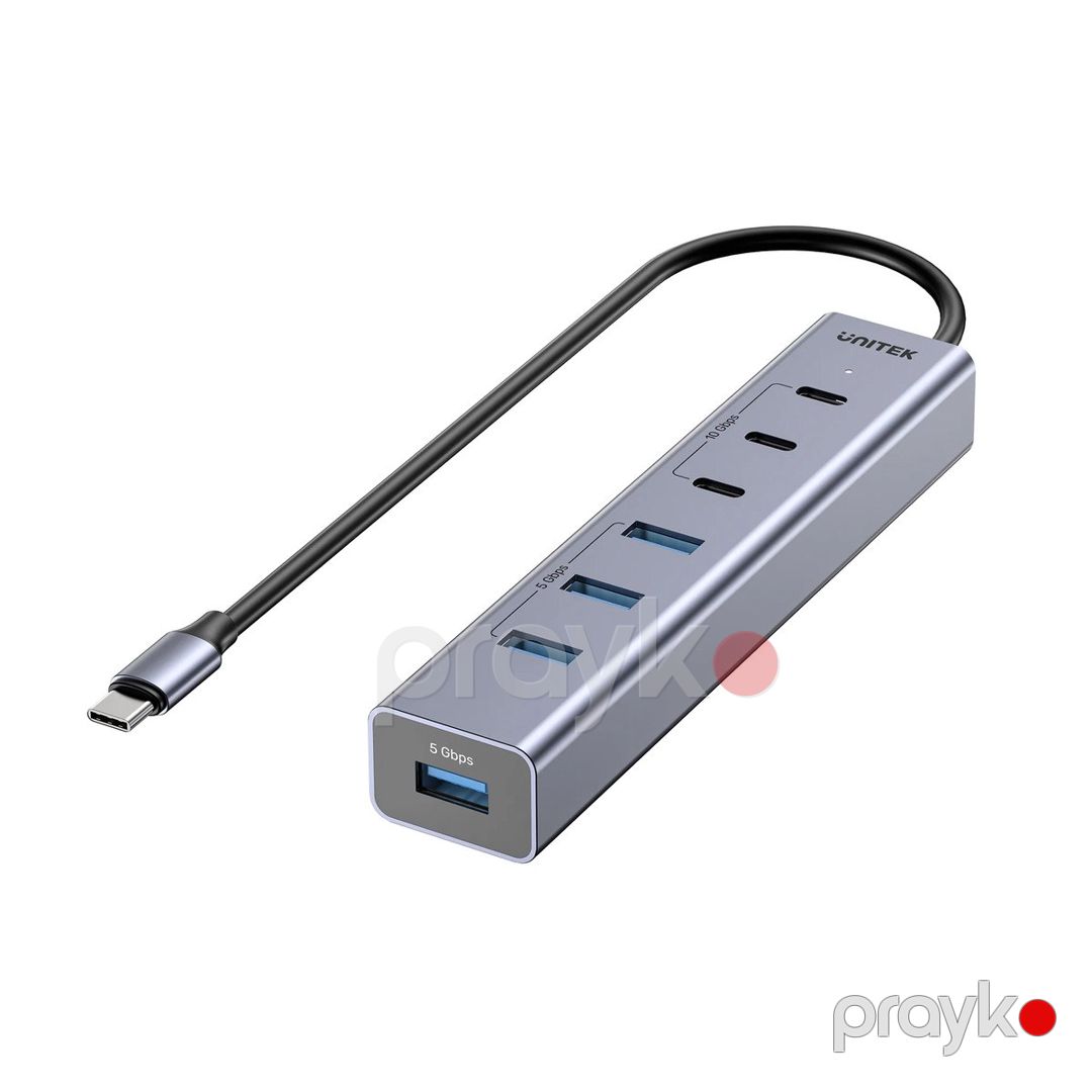 Unitek - uHUB S7+ — 3 Usb-c (10Gbps) və 4 Usb-a (5Gbps) portlu 7-si 1-də Usb-c hub — Periferik cihazlar, Bakı (2)