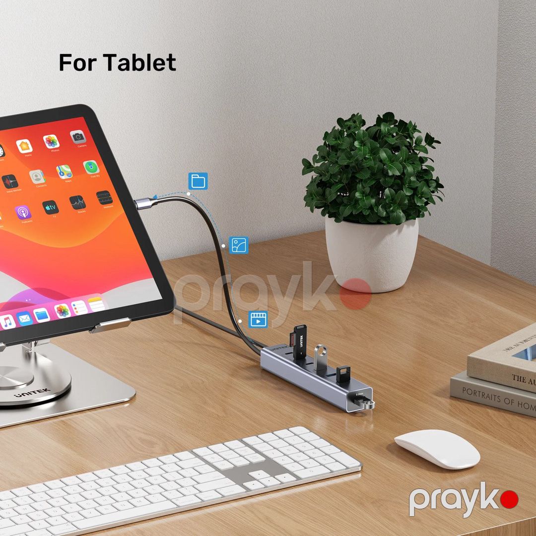 Unitek - uHUB S7+ — 3 Usb-c (10Gbps) və 4 Usb-a (5Gbps) portlu 7-si 1-də Usb-c hub — Periferik cihazlar, Bakı (6)