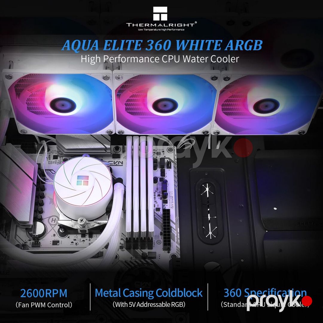 360MM argb White 6400RPM — Kompüterlər və noutbuklar, Bakı (7)