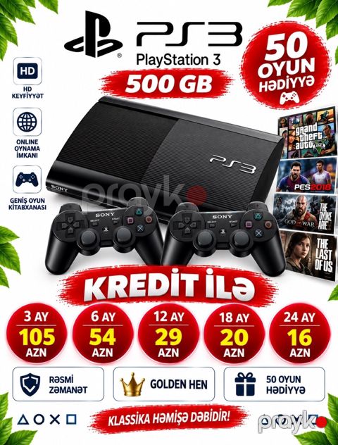 Sony PlayStation Super Slim 500GB — Bakı