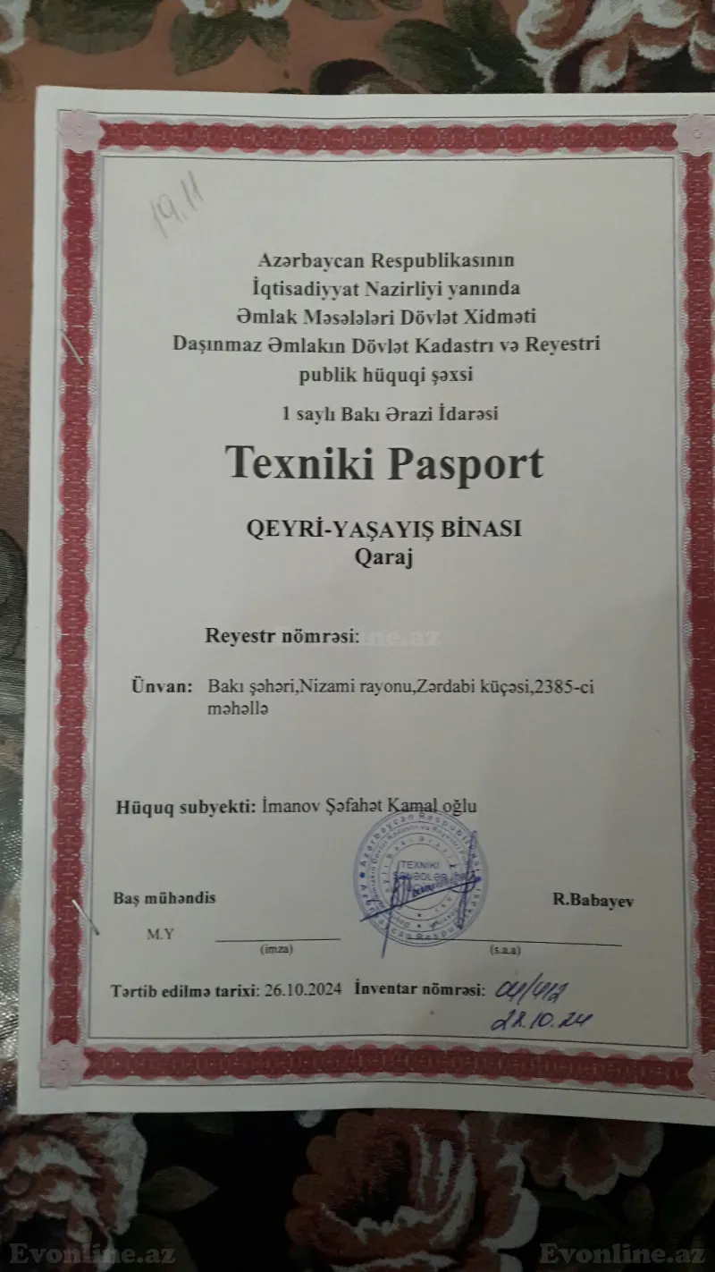 Satılır Qaraj 22 m² Bakı, Nizami r., Xalqlar Dostluğu m., 8-ci kilometr — Garaj, Bakı (4)