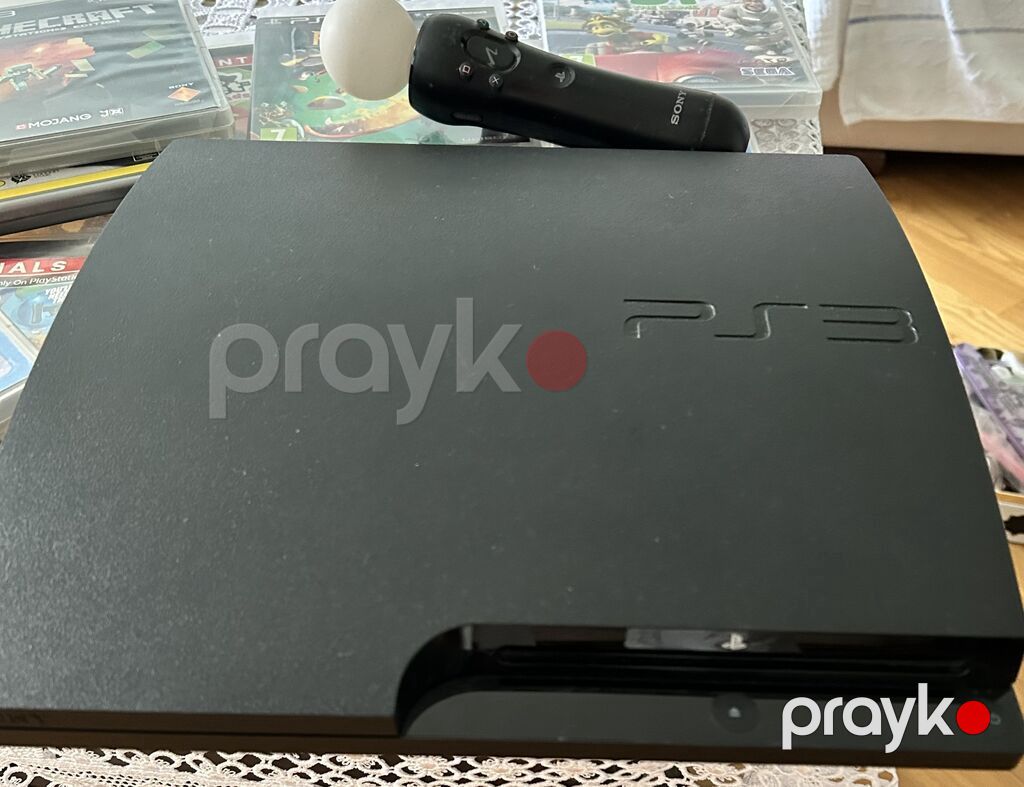 PS3 oyun konsolu + oyun diskləri və PlayStation Move avadanlığı paketi — Oyun konsolları, Bakı (2)