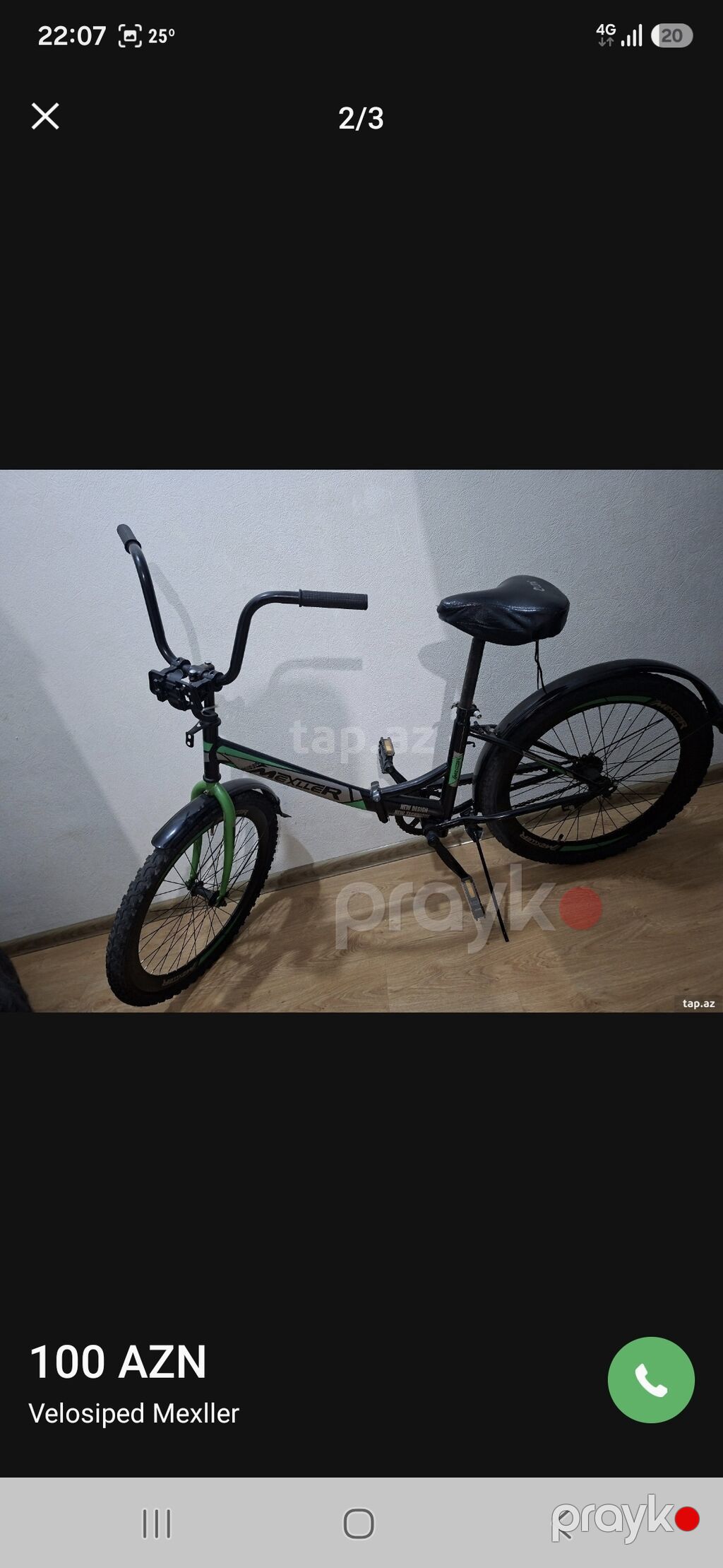 Mexller velosiped - Çərçivə: polad, BMX tərzində yüksək sükanlı — BMX, Bakı (2)