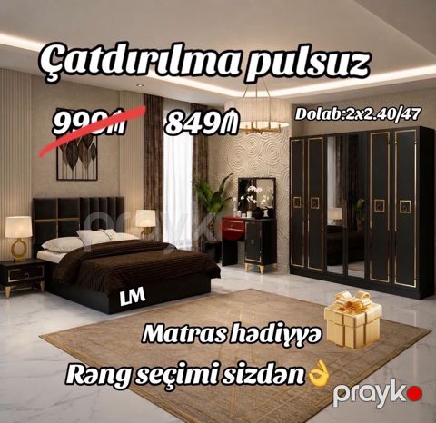 *Yataq dəsti* *Sifarişlə və yeni* Qiymət *849₼* Dəstə — Bakı