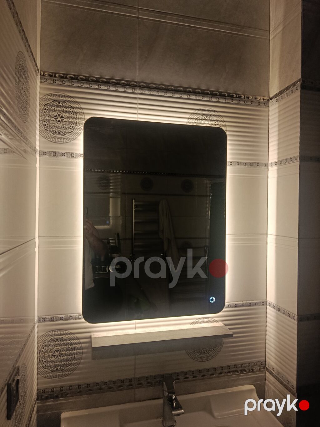 Güzgü Divar üçün, Düzbucaqlı, Hamam üçün, Arxa işıqlı — Aynalar, Masazır (2)
