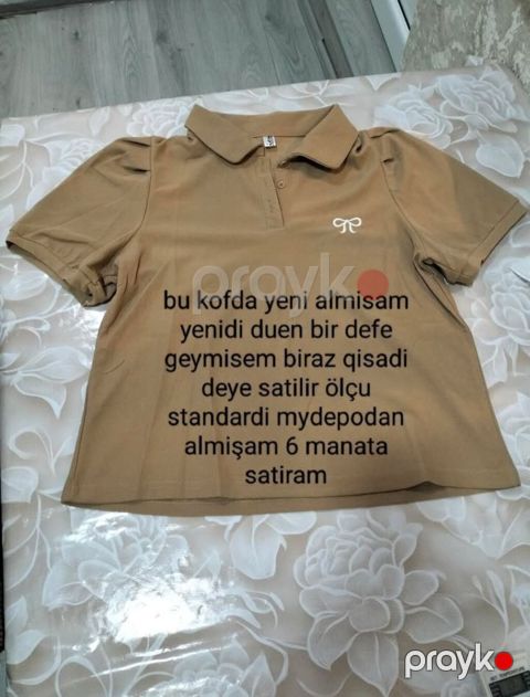 İki ədəd qadın koftası/polo 1) Qəhvəyi rəngdə qısaqol polo - Standart — Bakı