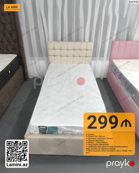 Çarpayı – La Mini Məlumat: - Ölçü: 90×200 sm - Mexanizm: Açılmayan — Bakı