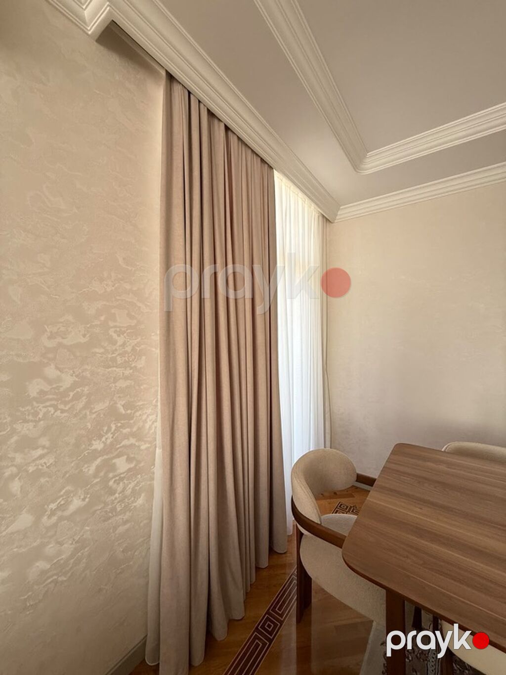 İşlənmiş, Pərdə, rəng - Bej, Ünvandan götürmə, Ödənişli çatdırılma — Pərdələr, kornişlər, jalüzilər, Bakı (5)