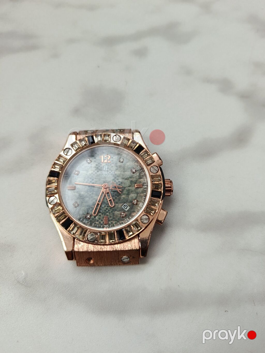 Hublot Big Bang tərzində qol saatı, qızılgül tonlu metal kasa ilə — Qol saatları, Digah (2)