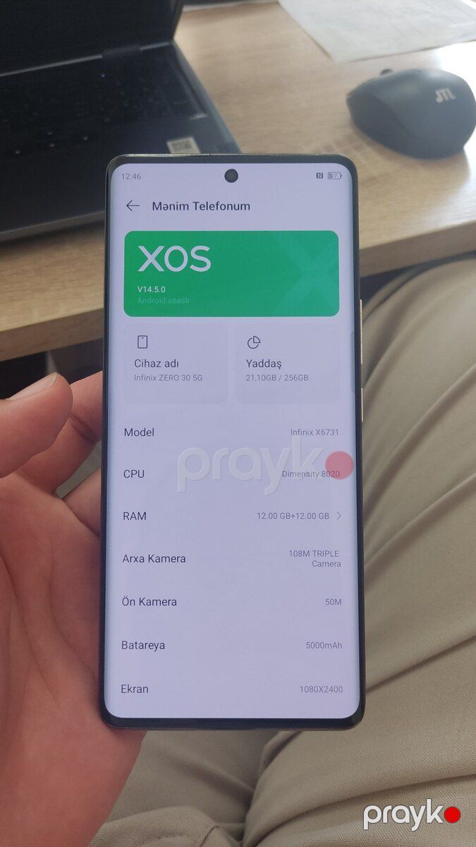 Infinix Zero 30 5G Rome Green 256GB/12GB — Smartfonlar, Bakı (5)