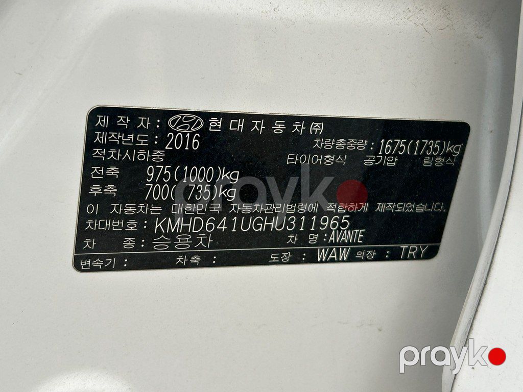 Hyundai Avante, 1.6 L, 2016 il, 164 000 km — Avtomobillər, Bakı (6)