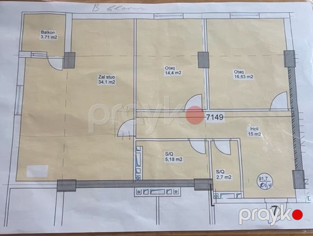 Satılır 3 otaqlı yeni tikili 106 m² — Mənzil, Bakı (2)