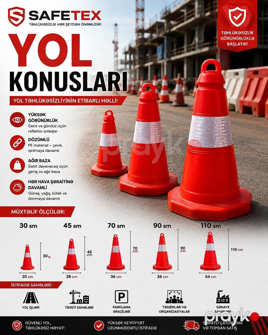 Safe TEX yol və parklanma təhlükəsizliyi məhsulları 1) No Parking — Avtoşoför dəstləri, Bakı (3)