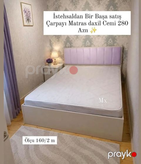 Yeni, İkinəfərlik çarpayı, Bazasız, Matras ilə, Siyirməsiz — Mehdiabad