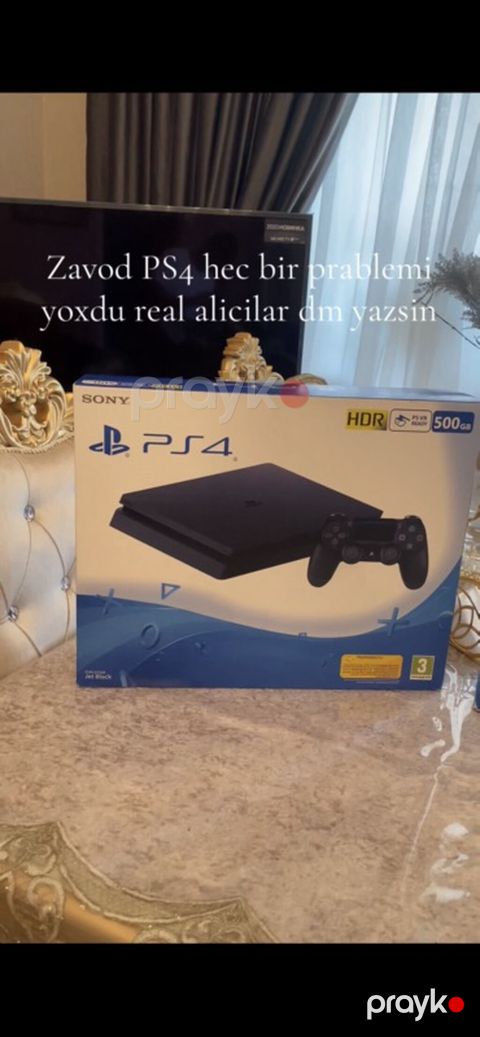 Sony PlayStation 4 (PS4) Slim oyun konsolu - Rəng: Jet Black — Sumqayıt