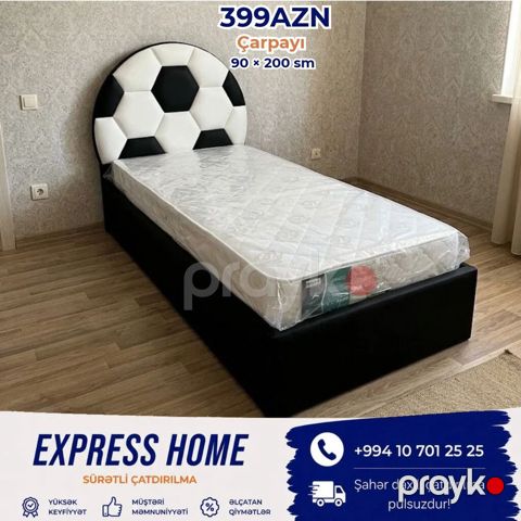 Yeni, Təknəfərlik çarpayı, Bazalı, Matras ilə, Siyirməsiz, Azərbaycan — Bakı