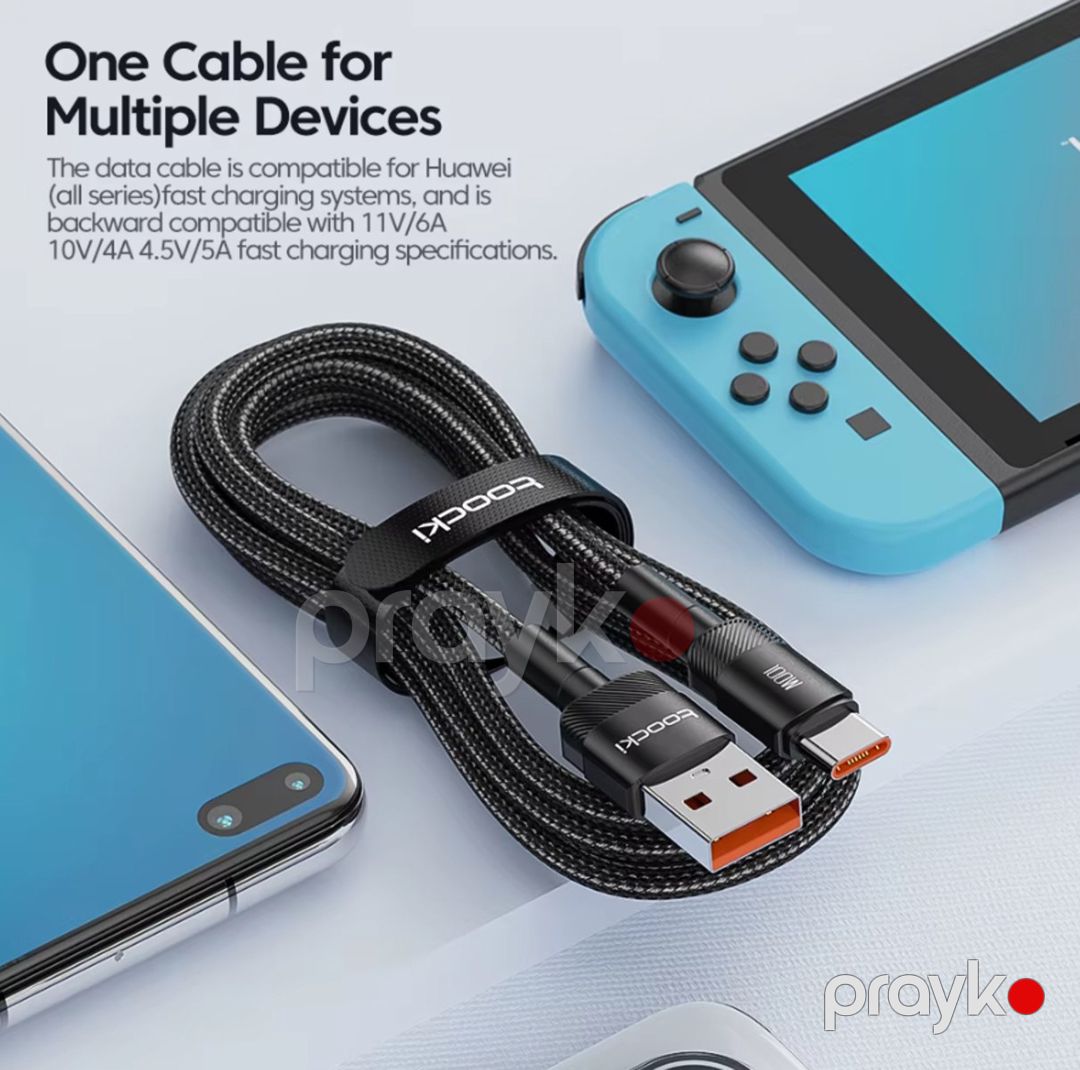 Kabel 100W 6A "USB to Typec 2m" — Periferik cihazlar, Bakı (4)