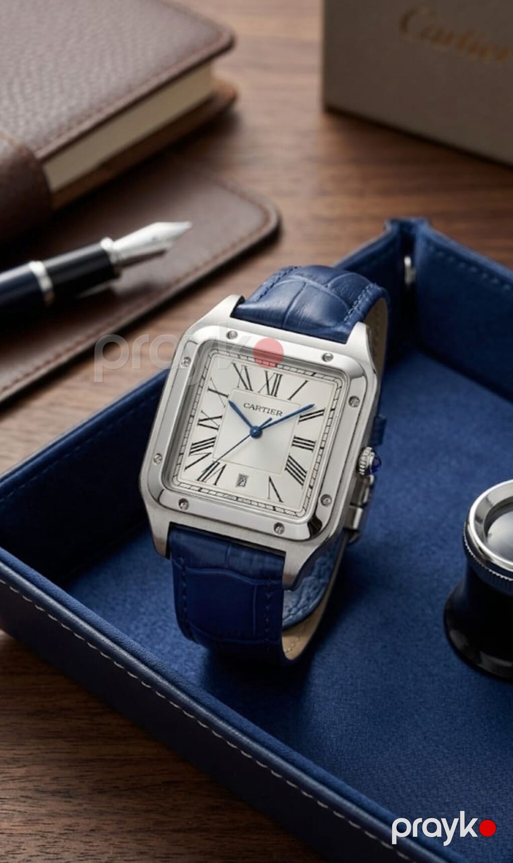 Cartier Santos-Dumont kişi qol saatı - Korpus: kvadrat formalı — Qol saatları, Mehdiabad (2)