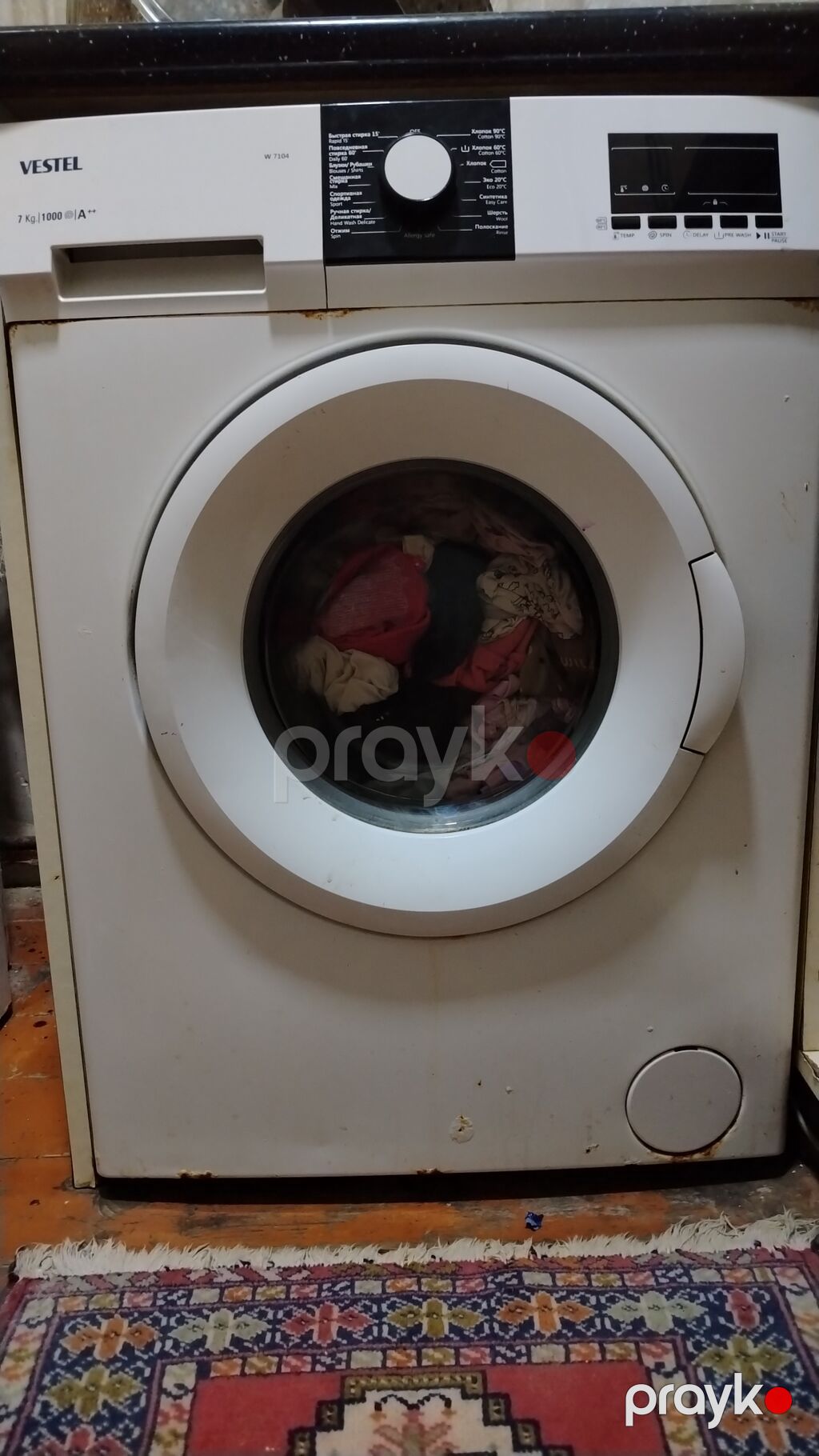 Vestel W7104 paltaryuyan maşın - Yükləmə: 7 kq - Sıxma sürəti: 1000 — Çamaşır maşınları, Bakı (3)