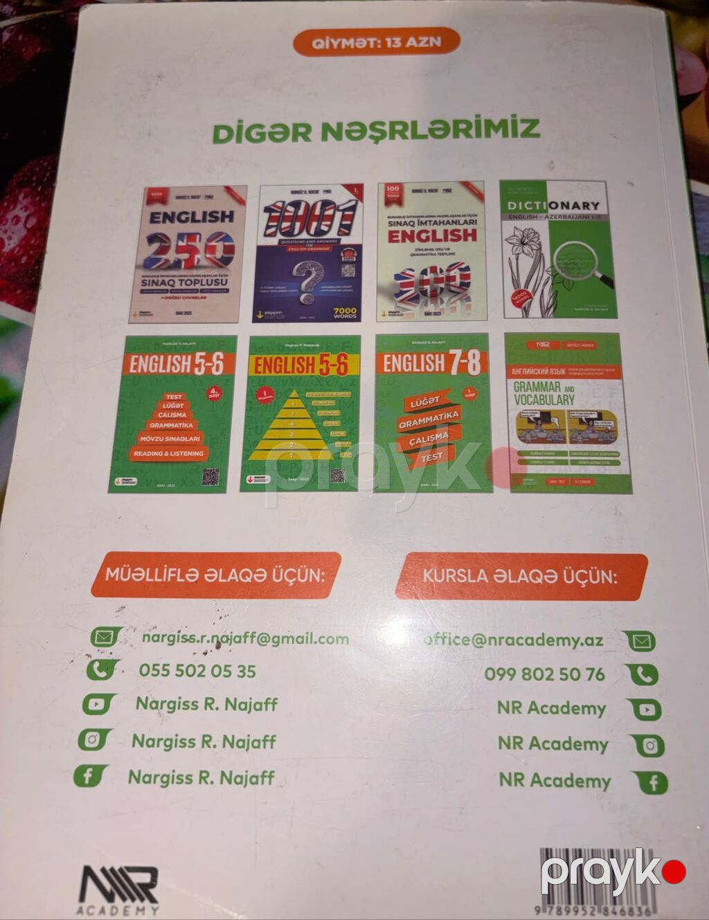 Məhsul: “İngilis Dili – Grammar & Vocabulary” (Nərgiz R. Nəcəf, NR — Kitablar, Bakı (2)