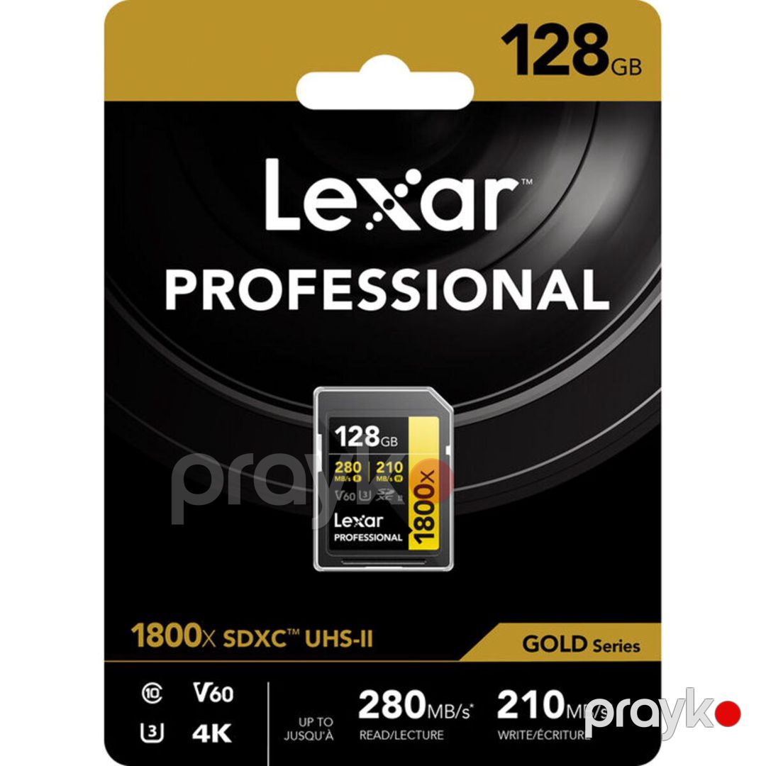 Yaddaş kartı Lexar Professional 1800x Uhs-ıı Sdxc 64GB / 128GB Gold — Periferik cihazlar, Bakı (2)