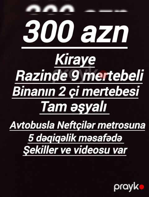 Salam Razin Qarayev ehmedlide kirayə bina evleri var. 077_309_43_53 — Bakı