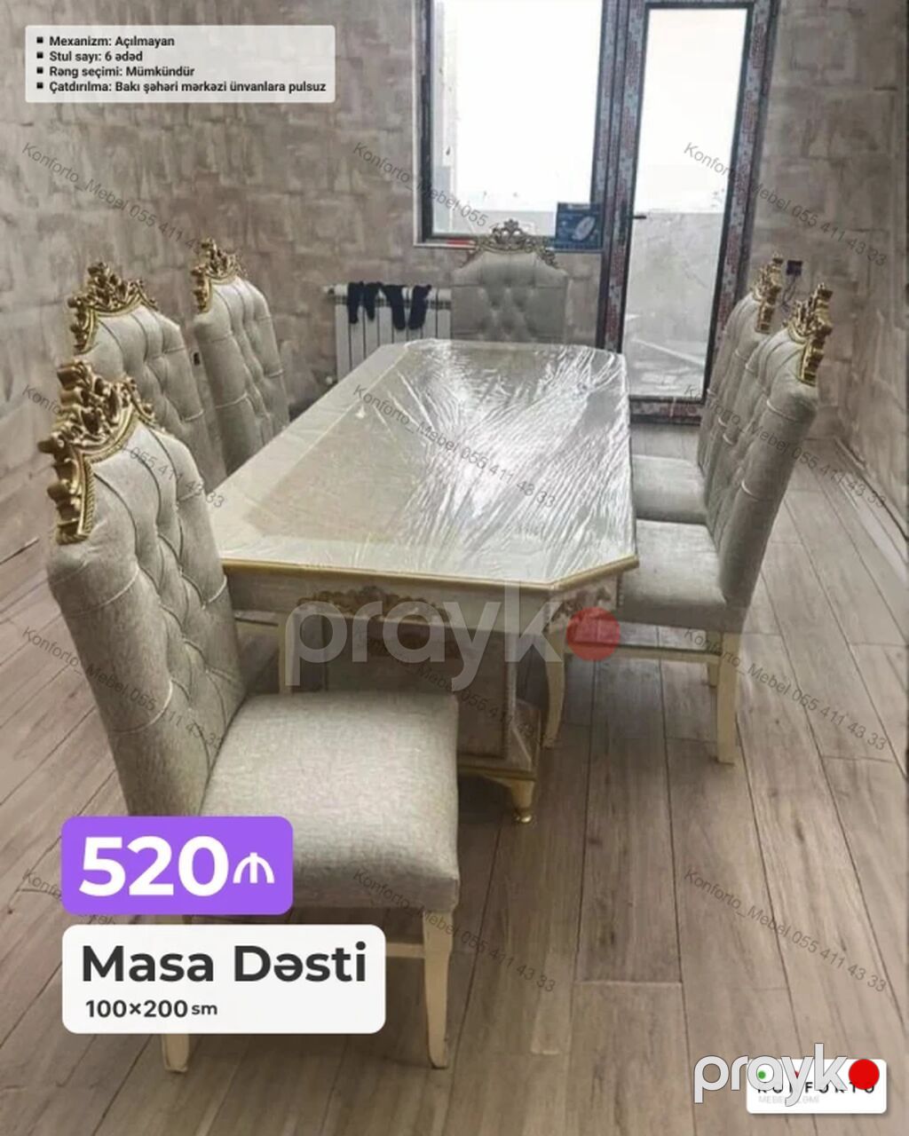 Masa Dəsti – iki model 1) Müasir dizaynlı model - Masa ölçüsü — Masalar və stullar, Bakı (2)