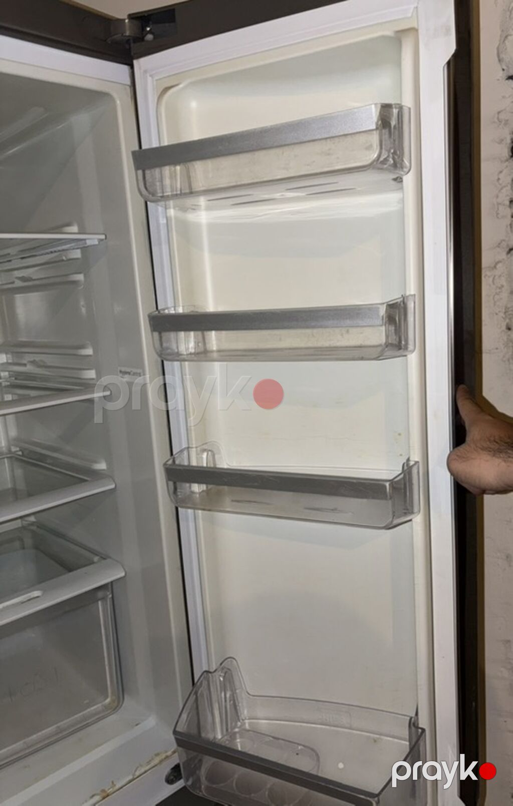 İşlənmiş 4 qapılı Hotpoint Ariston Soyuducu Satılır, rəng - Boz — Soyuducular, Bakı (6)