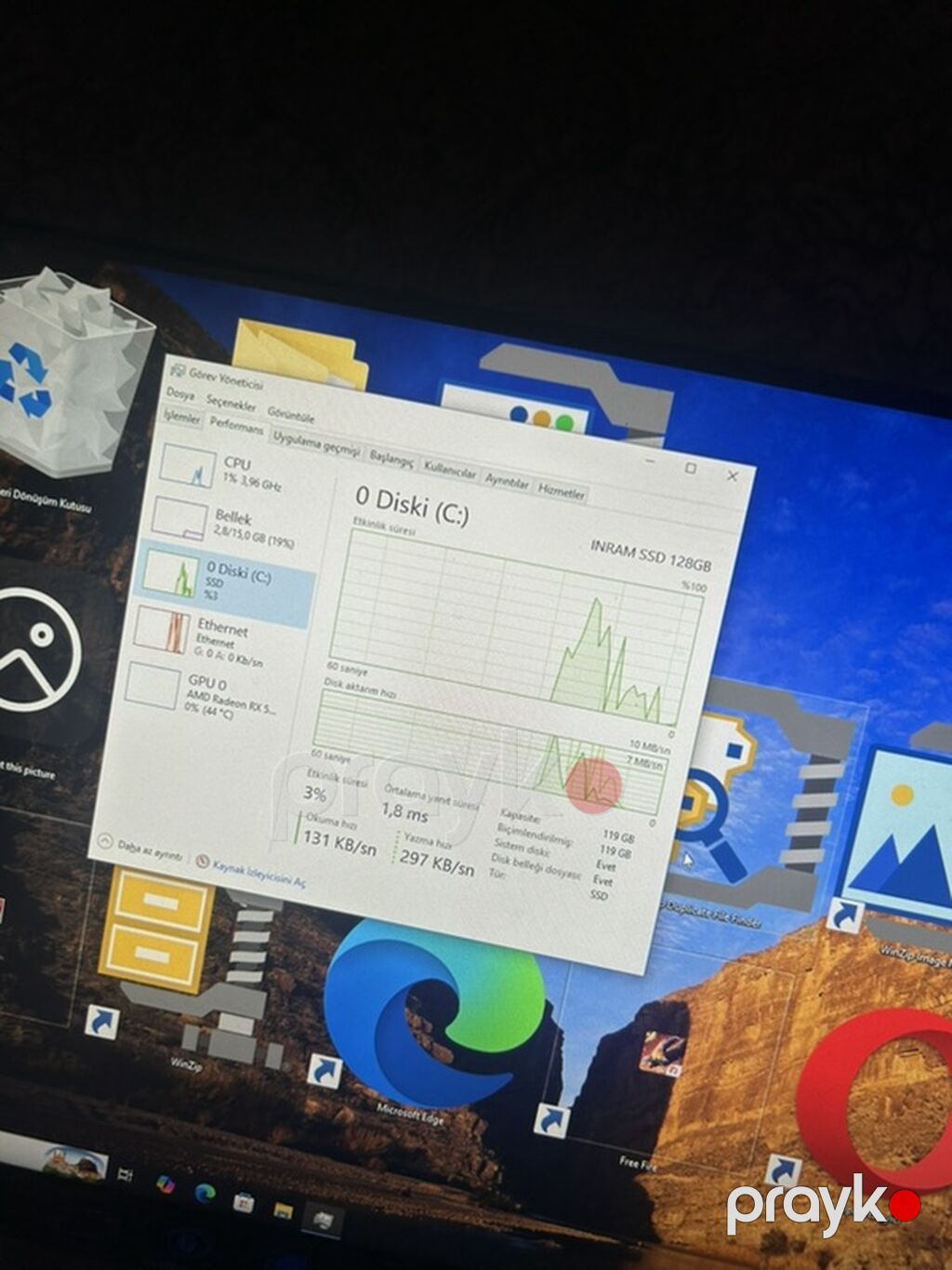 Gaming kompüter dəsti Komponentlər: - Videokart: AMD Radeon RX 580 — Masaüstü kompüterlər, İmişli (8)