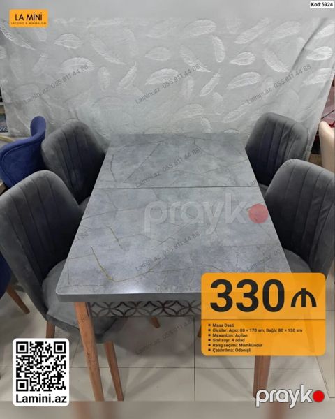 Masa dəsti – LA Mını - Model: Kod 5924 - Ölçülər: açıq 80×170 sm — Bakı